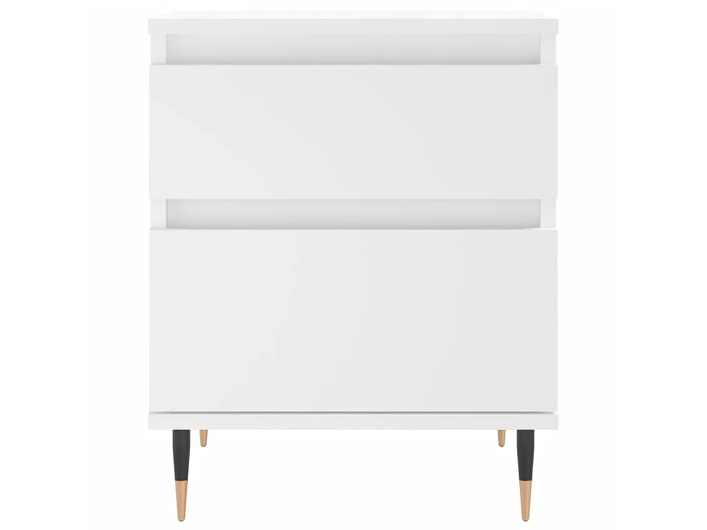 Table de chevet Blanc 40x35x50 cm Bois d'ingénierie QPD90040