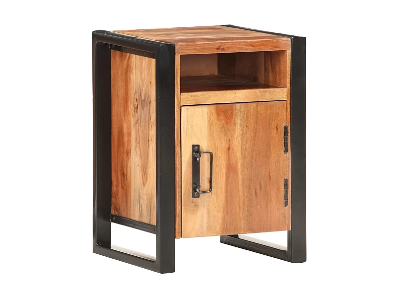 Nachtkast 40x35x55 cm massief acaciahout met sheesham afwerking NL90909