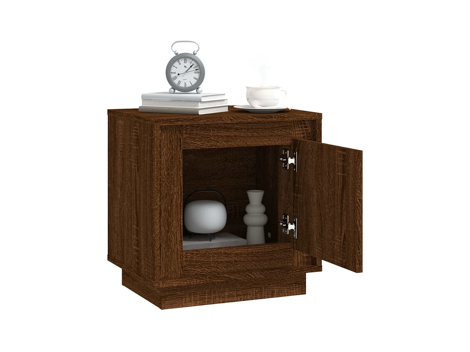 Table de chevet chêne marron 44x35x45 cm bois d'ingénierie KEFWE14764