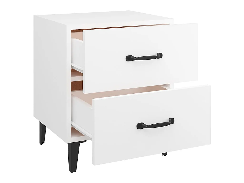 Table de chevet Blanc 40x35x47,5 cm KEFWE68488