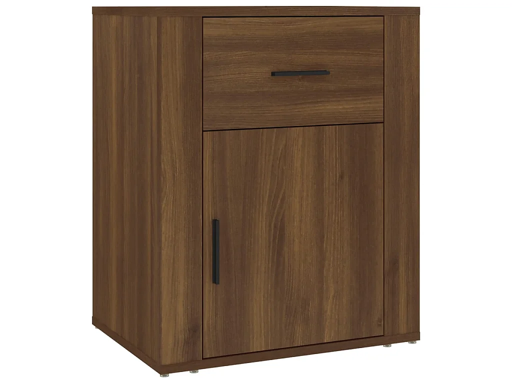 Table de chevet Chêne marron 50x36x60 cm Bois d'ingénierie KEFWE86245