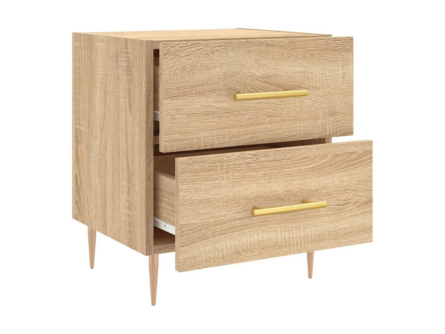 Mesita de noche madera de ingeniería roble Sonoma 40x35x47,5 cm ES38190