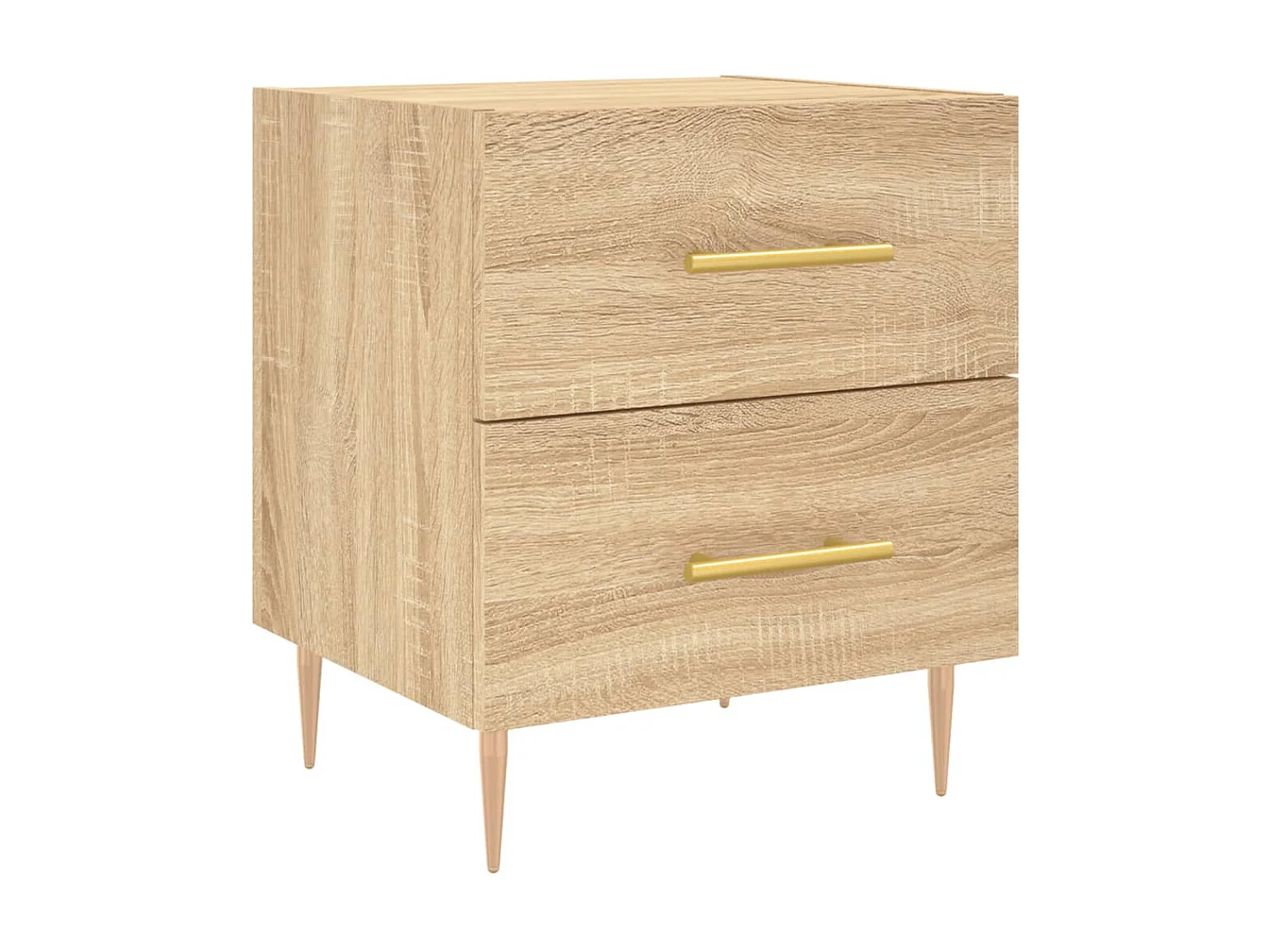 Mesita de noche madera de ingeniería roble Sonoma 40x35x47,5 cm ES38190