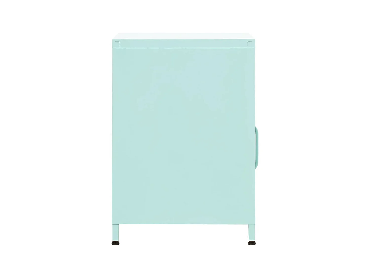 Mesita de noche acero verde menta 35x35x51 cm ES61008