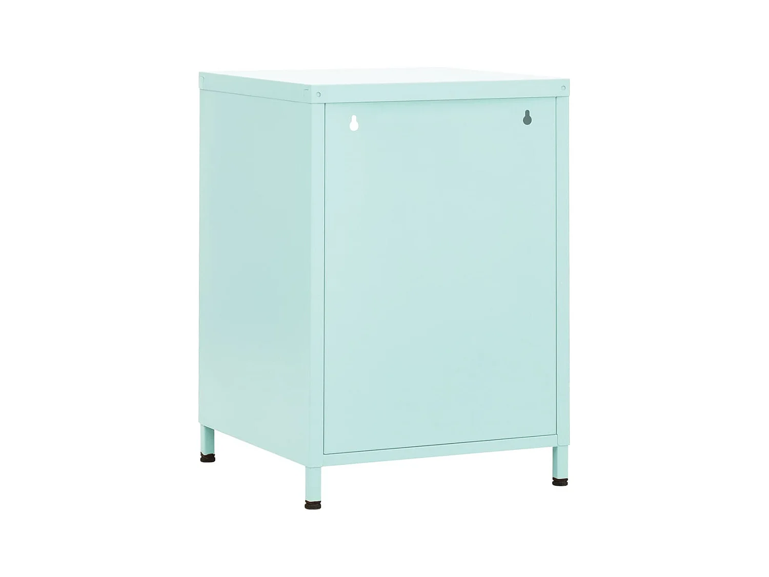 Mesita de noche acero verde menta 35x35x51 cm ES61008