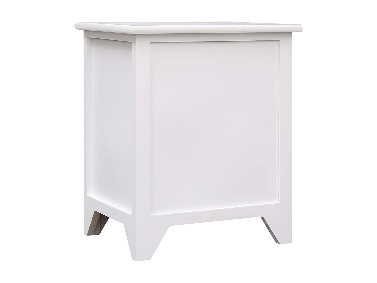 Mesa-de-cabeceira 38x28x45 cm madeira paulownia branco PT70437