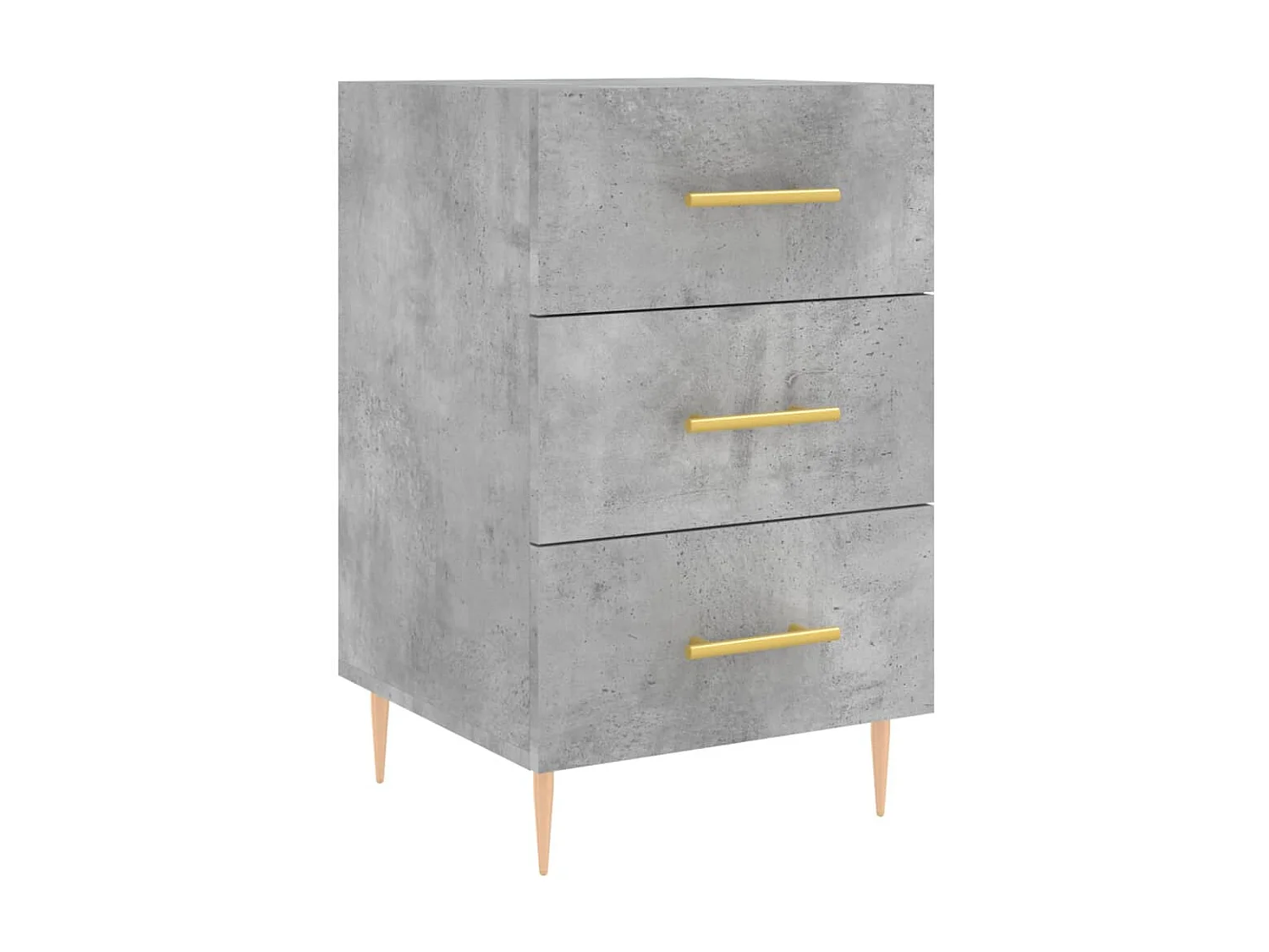 Table de chevet gris béton 40x40x66 cm bois d'ingénierie QPD92850