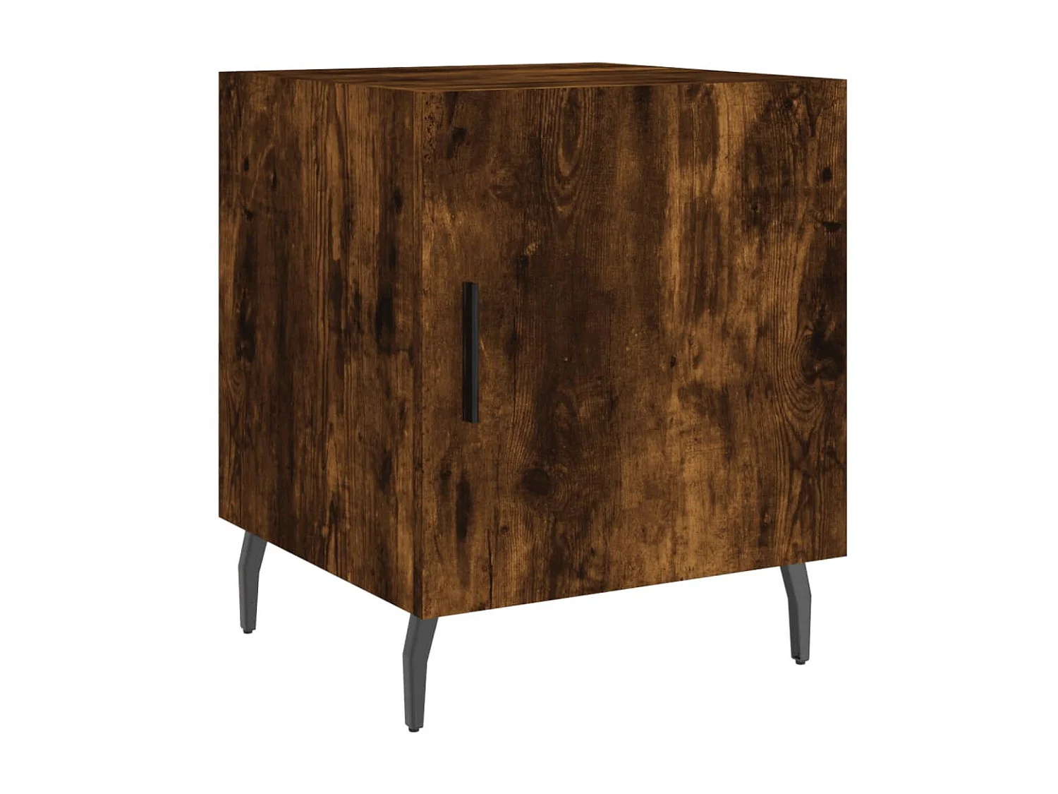 Table de chevet chêne fumé 40x40x50 cm bois d'ingénierie QPD34553