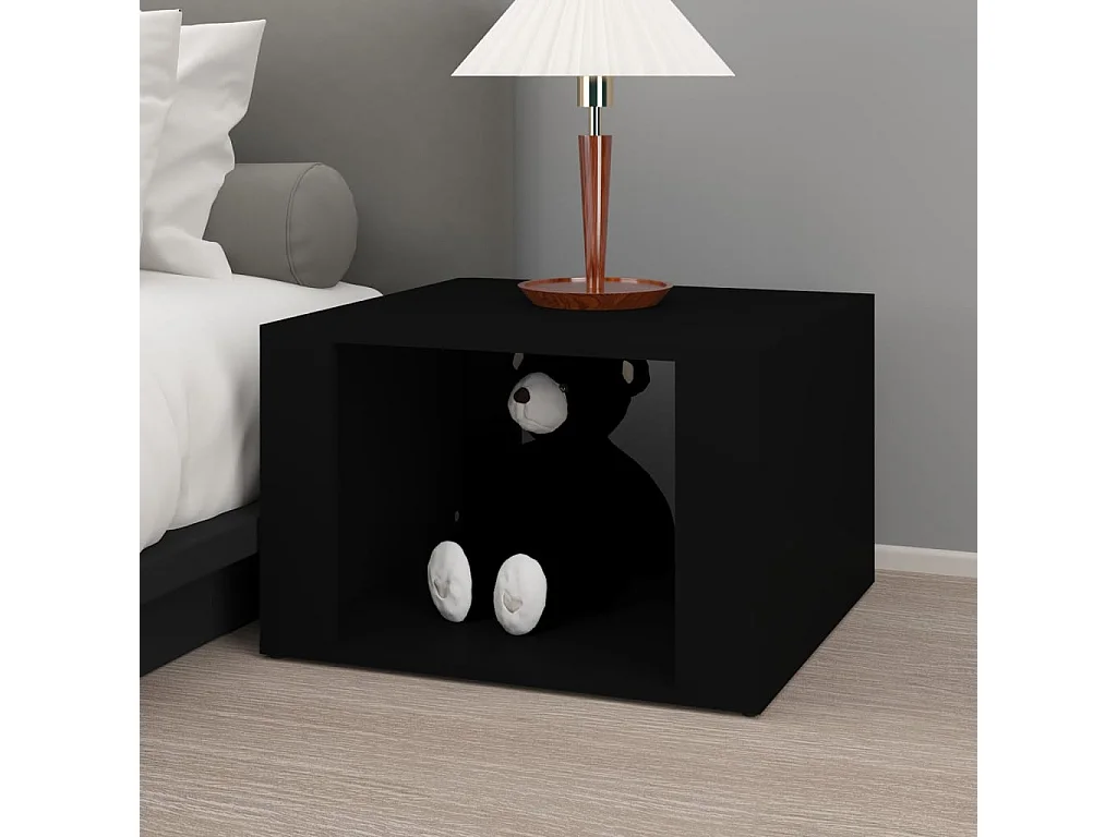 Mesa de cabeceira 57x55x36 derivados de madeira preto PT84277