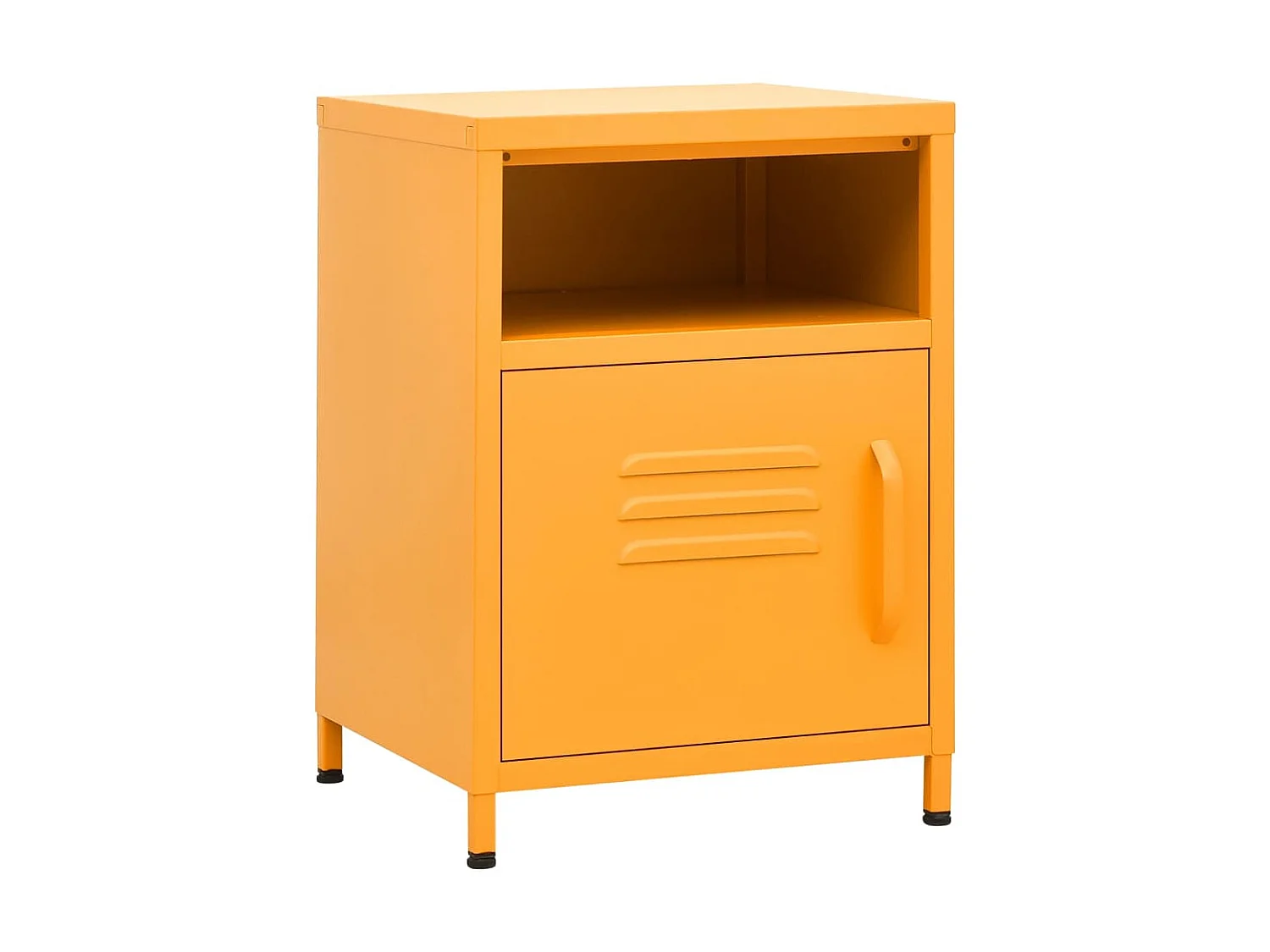 Mesa de cabeceira 35x35x51 cm aço amarelo mostarda PT92144