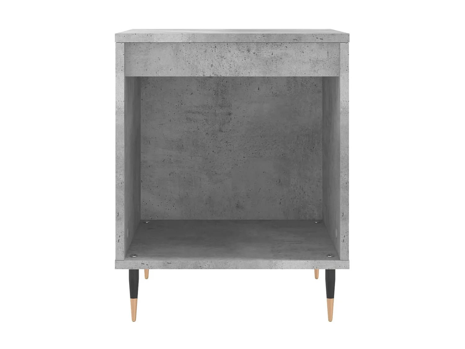 Table de chevet gris béton 40x35x50 cm bois d'ingénierie QPD53066