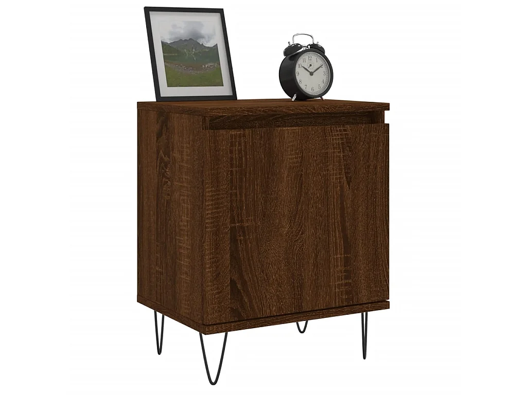 Mesa de cabeceira 40x30x50 cm deriv. madeira carvalho castanho PT69444