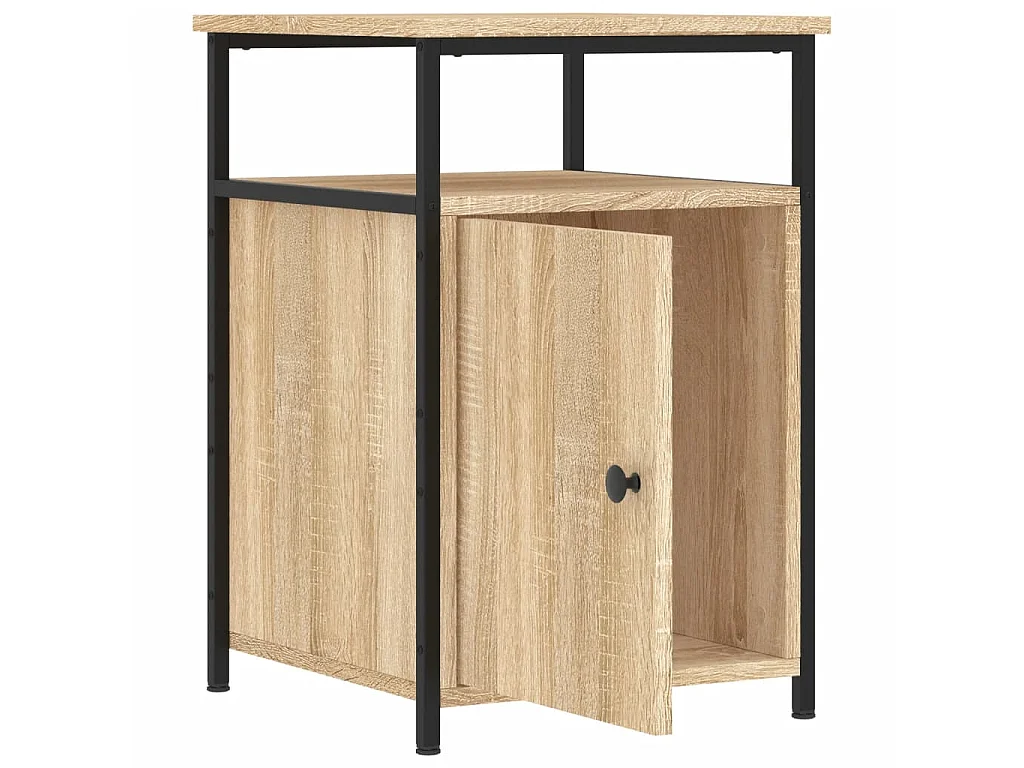 Table de chevet chêne sonoma 40x42x60 cm bois d'ingénierie QPD73400