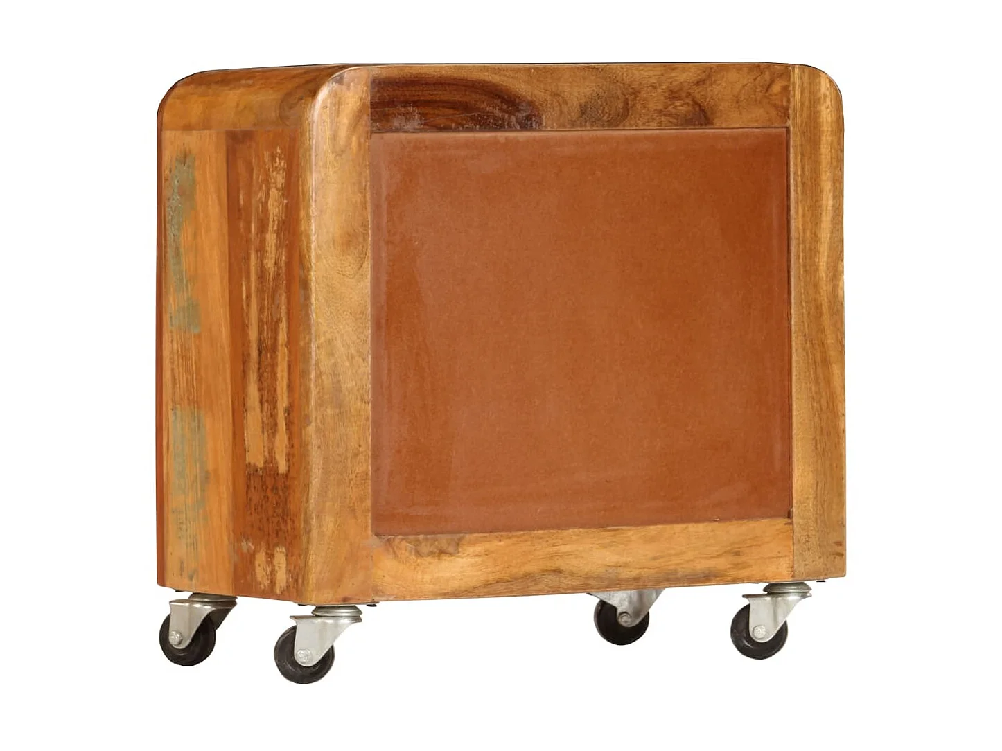 Mesita de noche madera reciclada maciza 50x30x50 cm ES34097