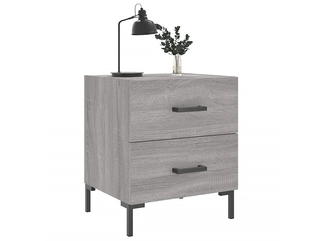 Mesa cabeceira 40x35x47,5 cm derivados madeira sonoma cinza PT13964