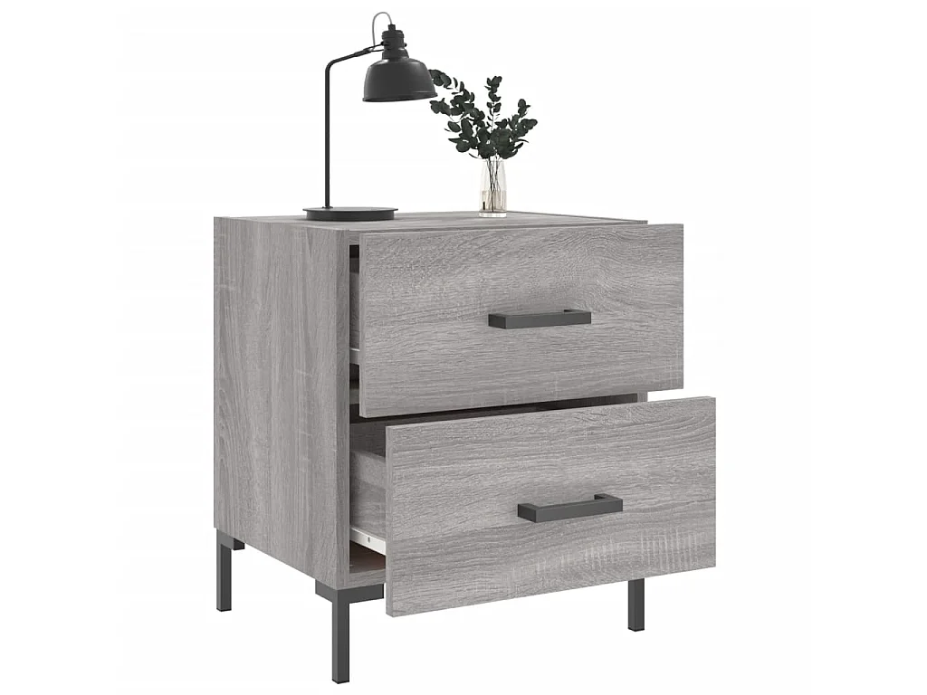 Mesa cabeceira 40x35x47,5 cm derivados madeira sonoma cinza PT13964