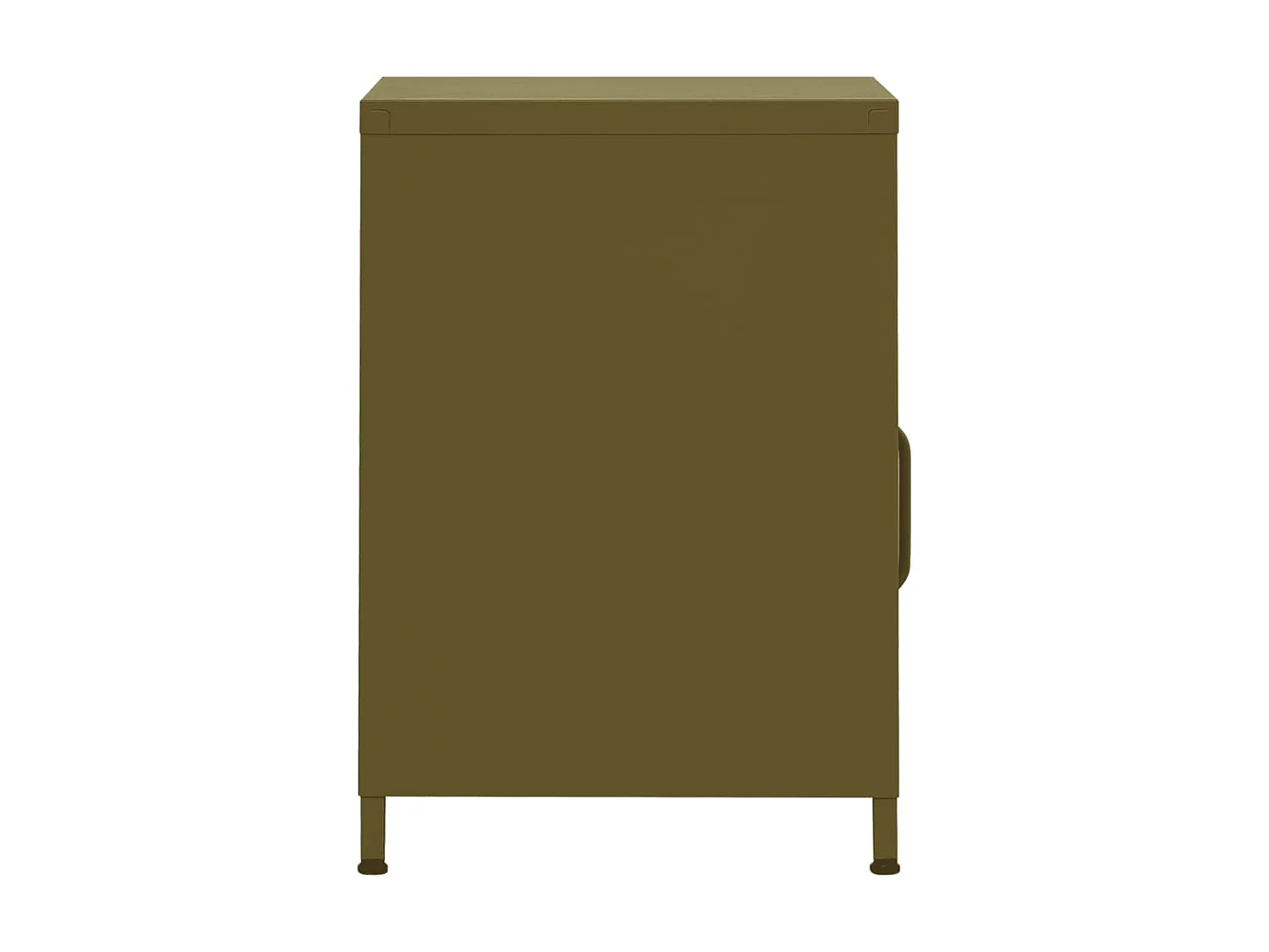 Table de chevet Vert olive 35x35x51 cm Acier KEFWE44524