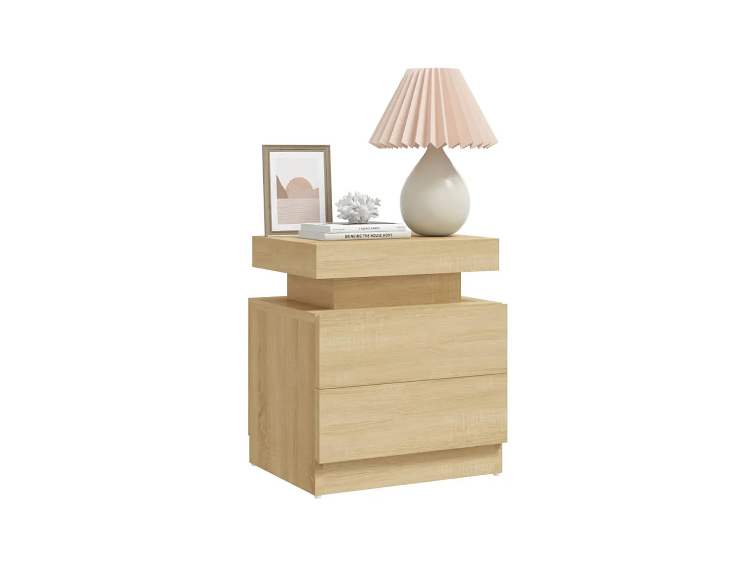 Table de chevet Chêne sonoma 45x35x52 cm Aggloméré KEFWE44275