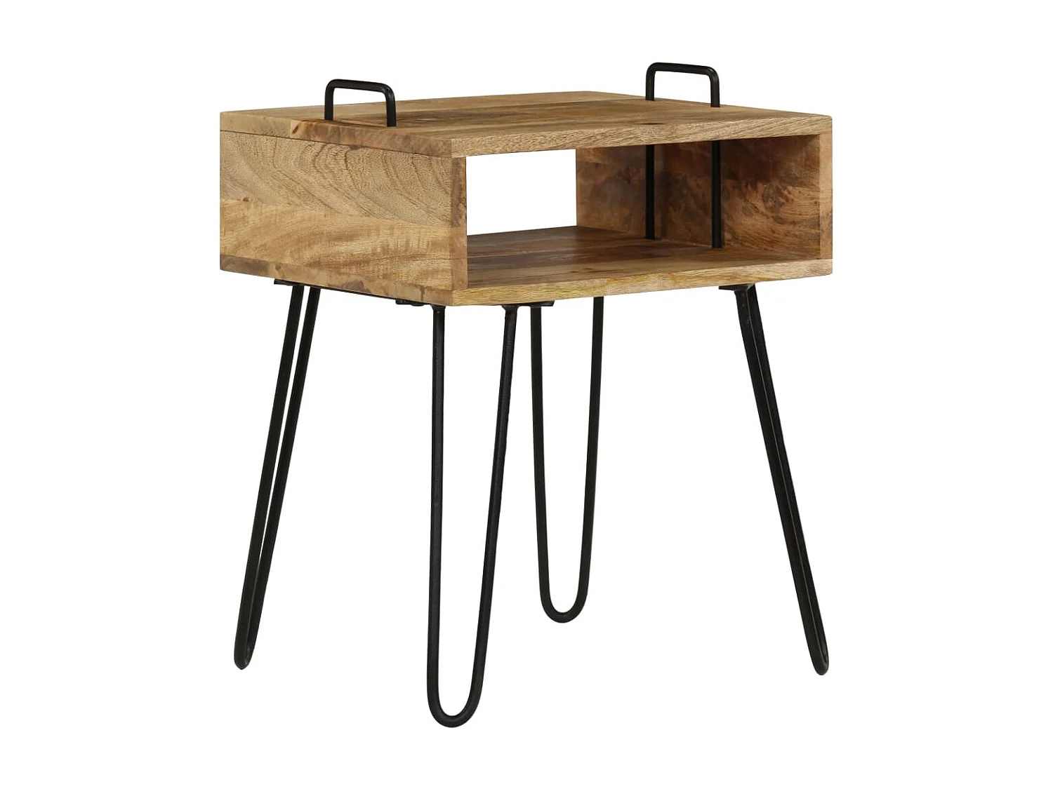 Table de chevet Bois de manguier massif 40 x 34 x 47 cm KEFWE41081