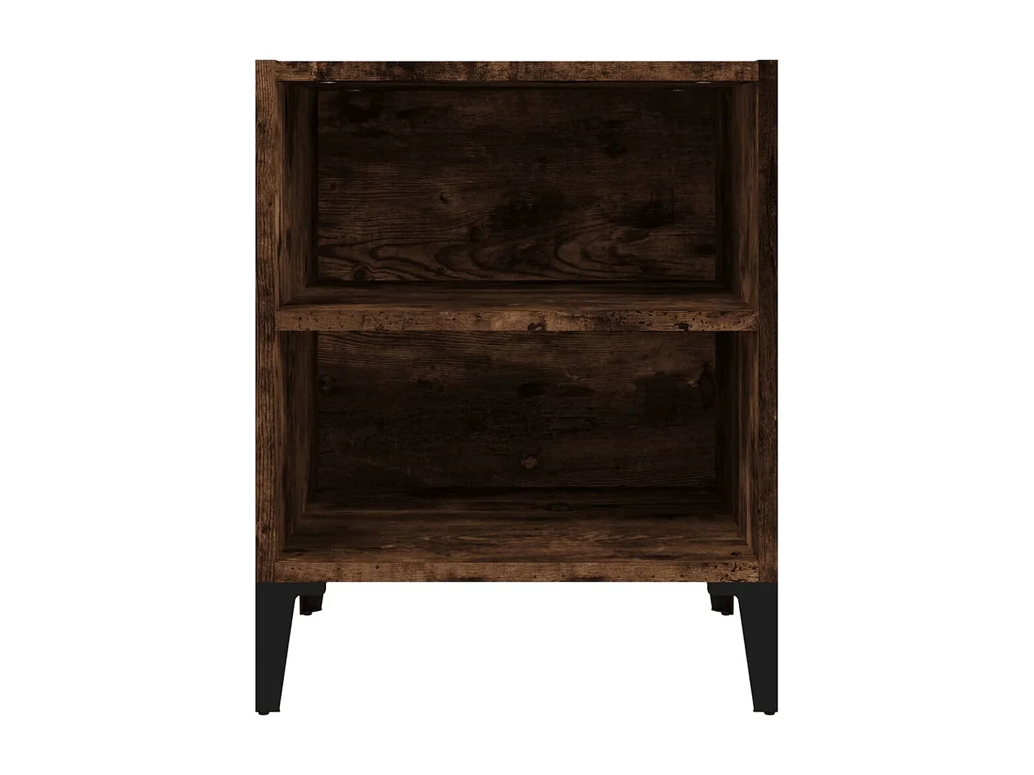 Table de chevet avec pieds en métal Chêne fumé 40x30x50 cm KEFWE20773