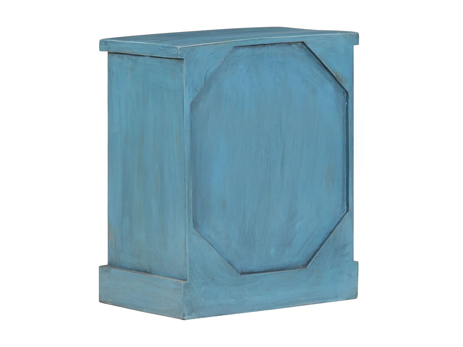 Table de chevet Bois de manguier massif 40x30x50 cm Bleu KEFWE79479