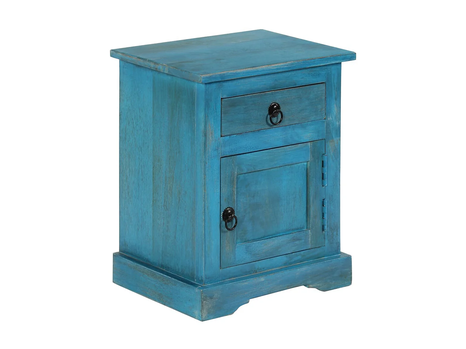 Nachtkastje 40x30x50 cm massief mangohout blauw NL26852