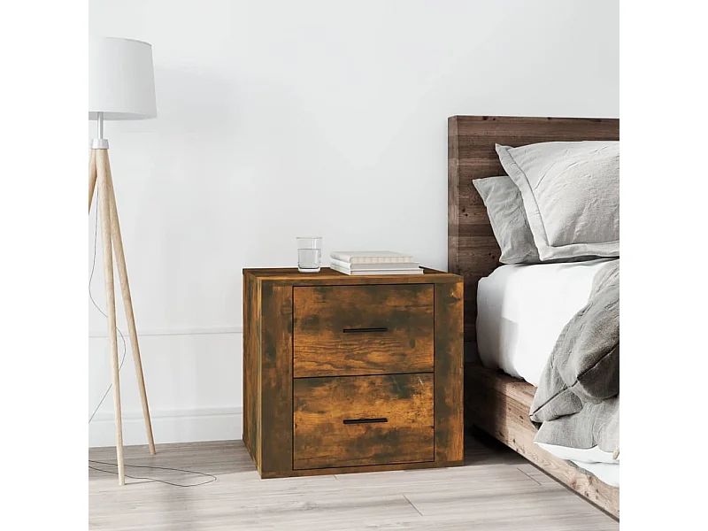 Table de chevet Chêne fumé 50x39x47 cm KEFWE46651