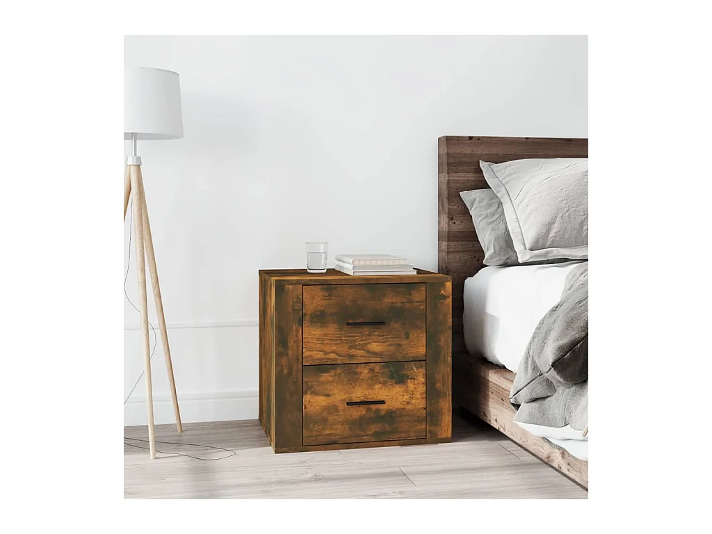 Table de chevet Chêne fumé 50x39x47 cm KEFWE46651