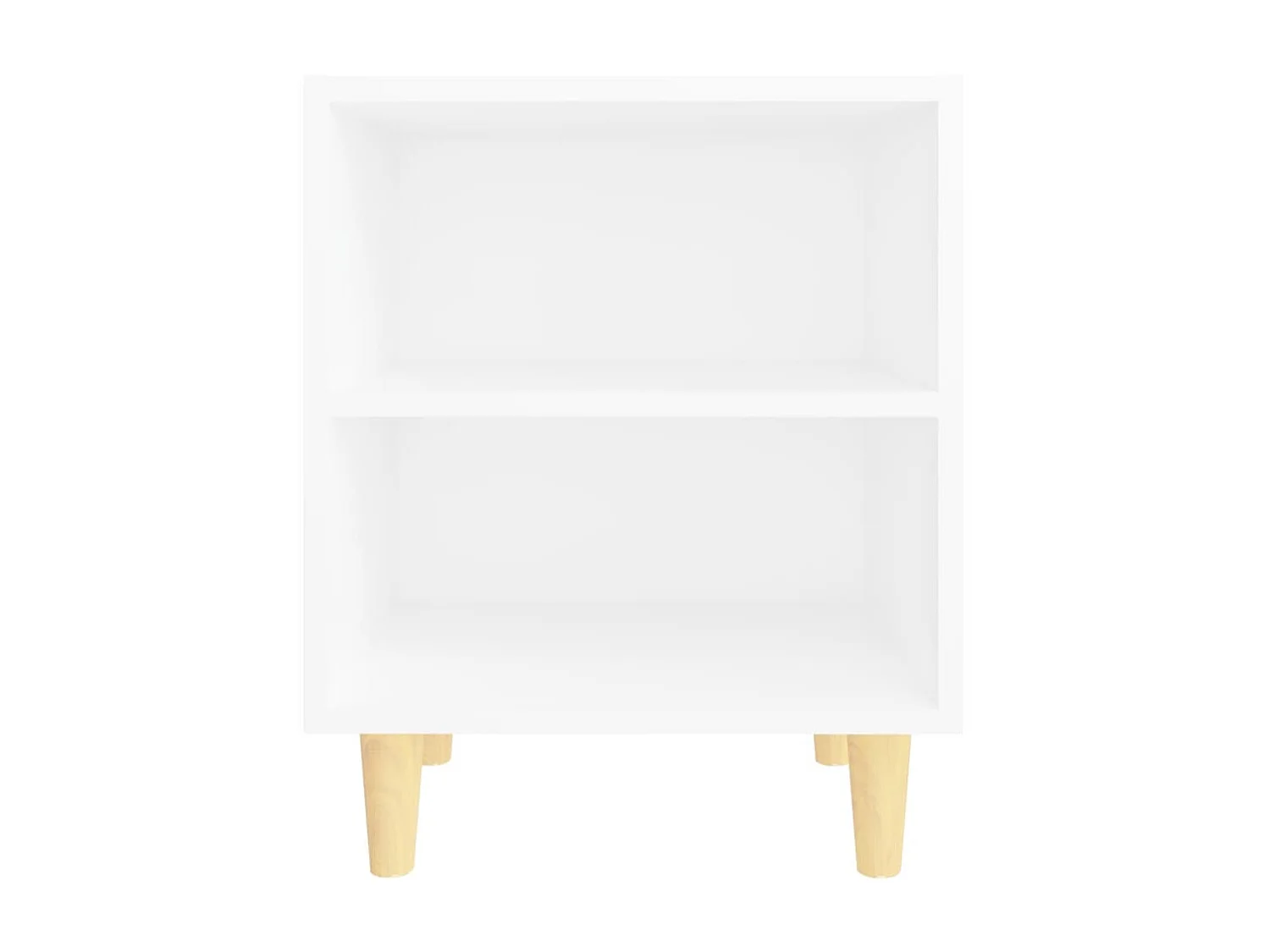 Mesa de cabeceira c/ pernas em madeira maciça 40x30x50cm branco PT58766