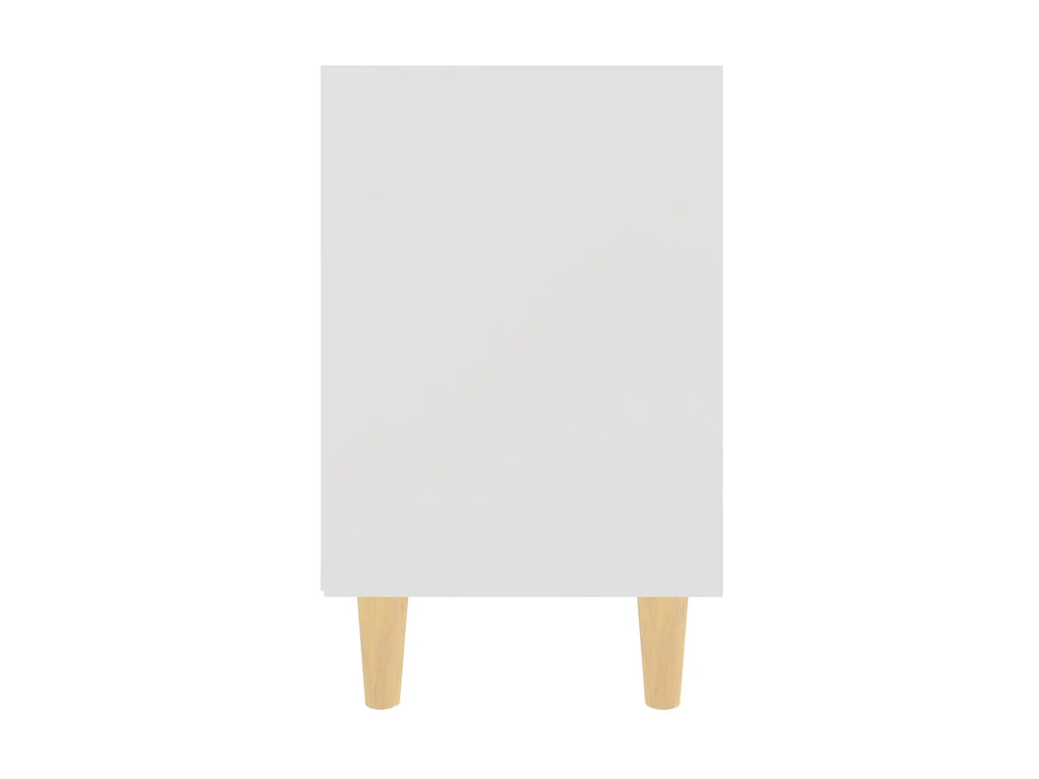 Mesa de cabeceira c/ pernas em madeira maciça 40x30x50cm branco PT58766