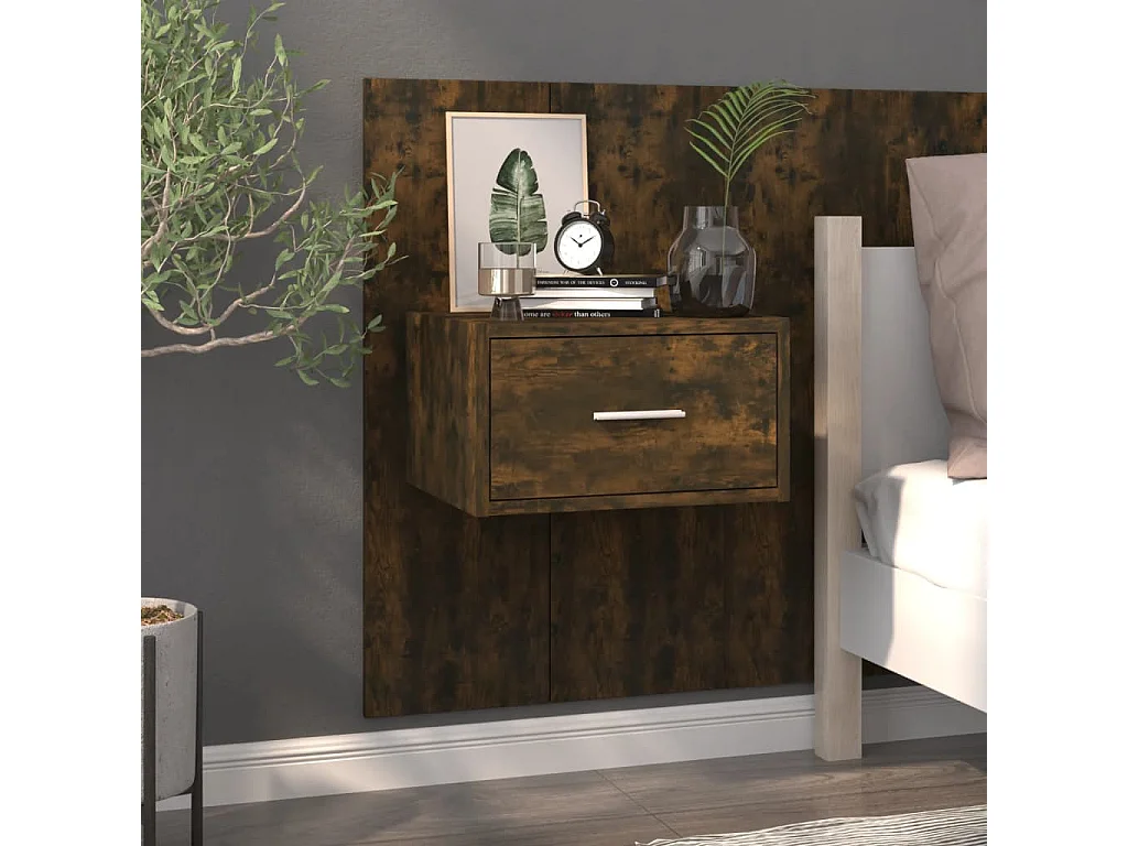 Table de chevet murale Chêne fumé KEFWE55408
