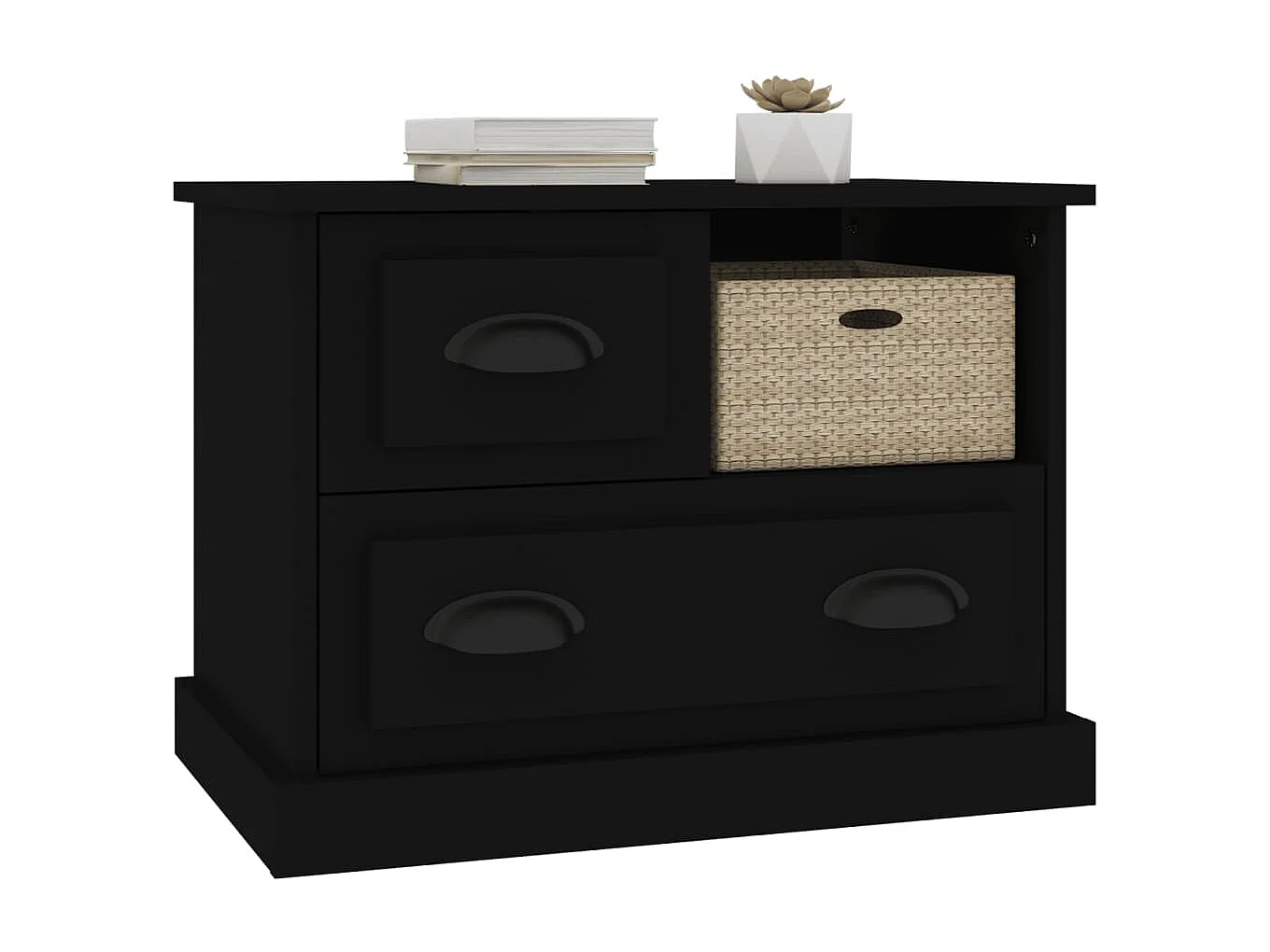 Nachtkastje 60x39x45 cm zwart NL72268