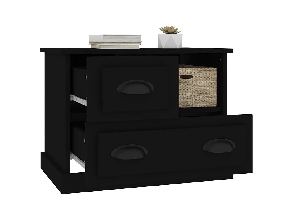 Nachtkastje 60x39x45 cm zwart NL72268