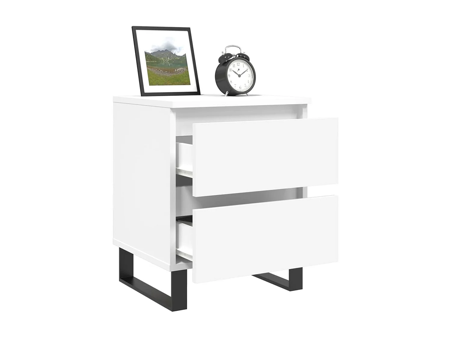 Mesa de cabeceira 40x35x50 cm derivados de madeira branco PT65070