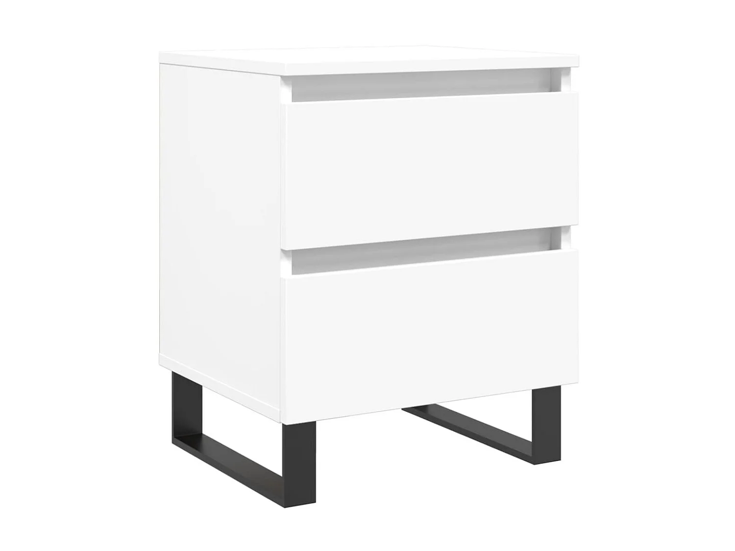 Table de chevet Blanc 40x35x50 cm Bois d'ingénierie QPD26474