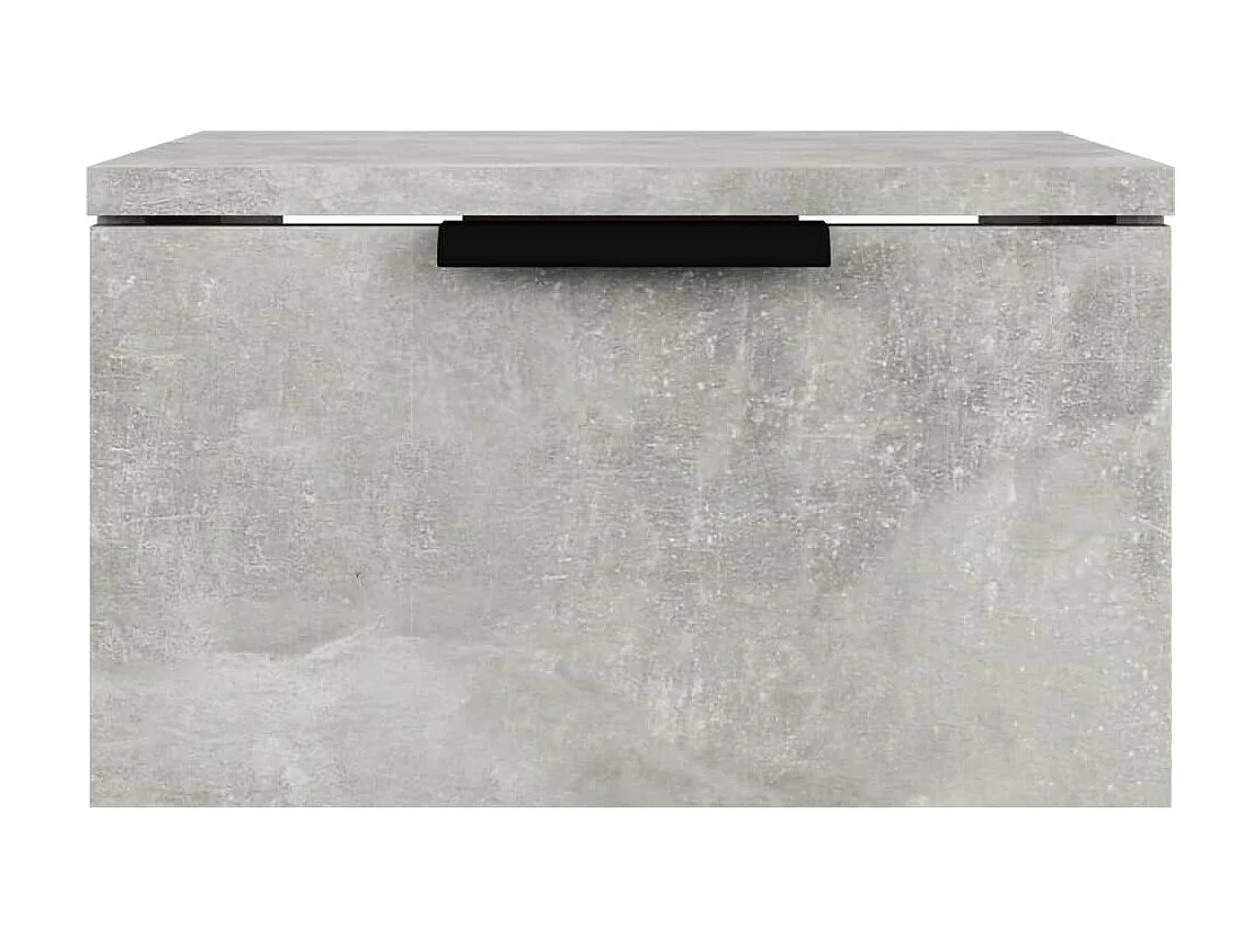 Table de chevet murale Gris béton 34x30x20 cm QPD47033