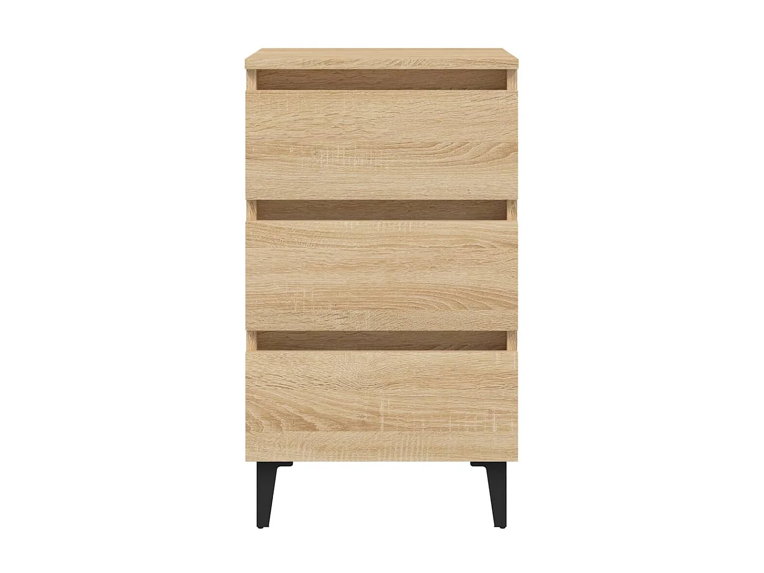 Table de chevet avec pieds en métal Chêne sonoma 40x35x69 cm KEFWE55516