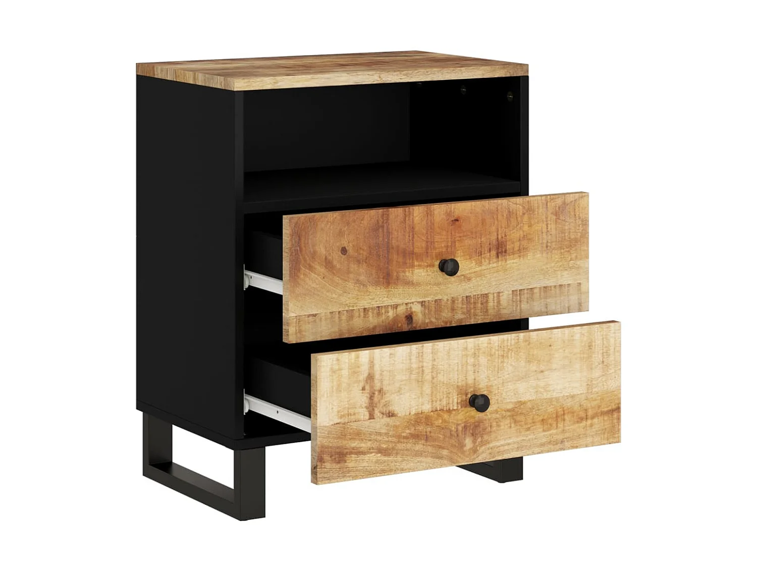 Table de chevet 50x33x62 cm Bois de manguier et d'ingénierie KEFWE57524