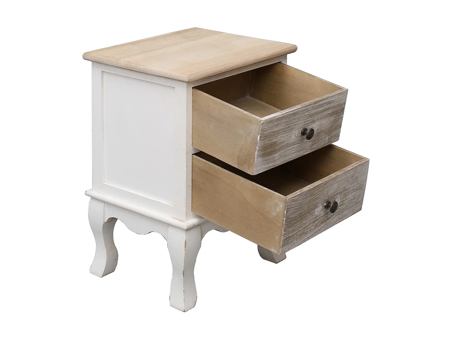 Mesita de noche madera de Paulownia 35x30x50 cm ES356575