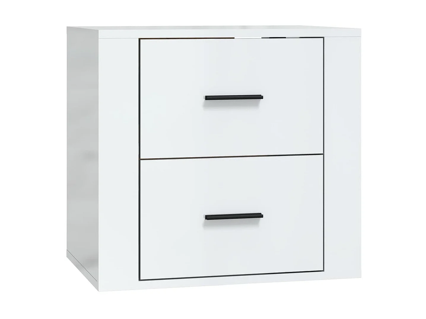 Mesita de noche de pared blanco brillante 50x36x47 cm ES71303