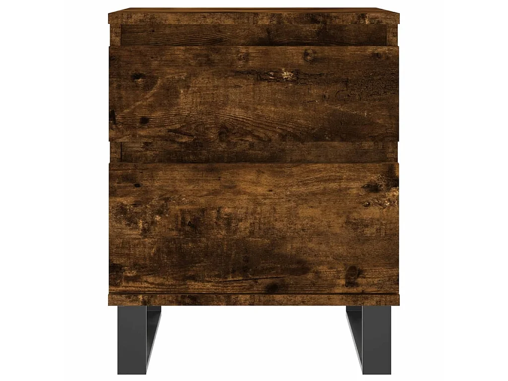 Table de chevet chêne fumé 40x35x50 cm bois d'ingénierie QPD38819