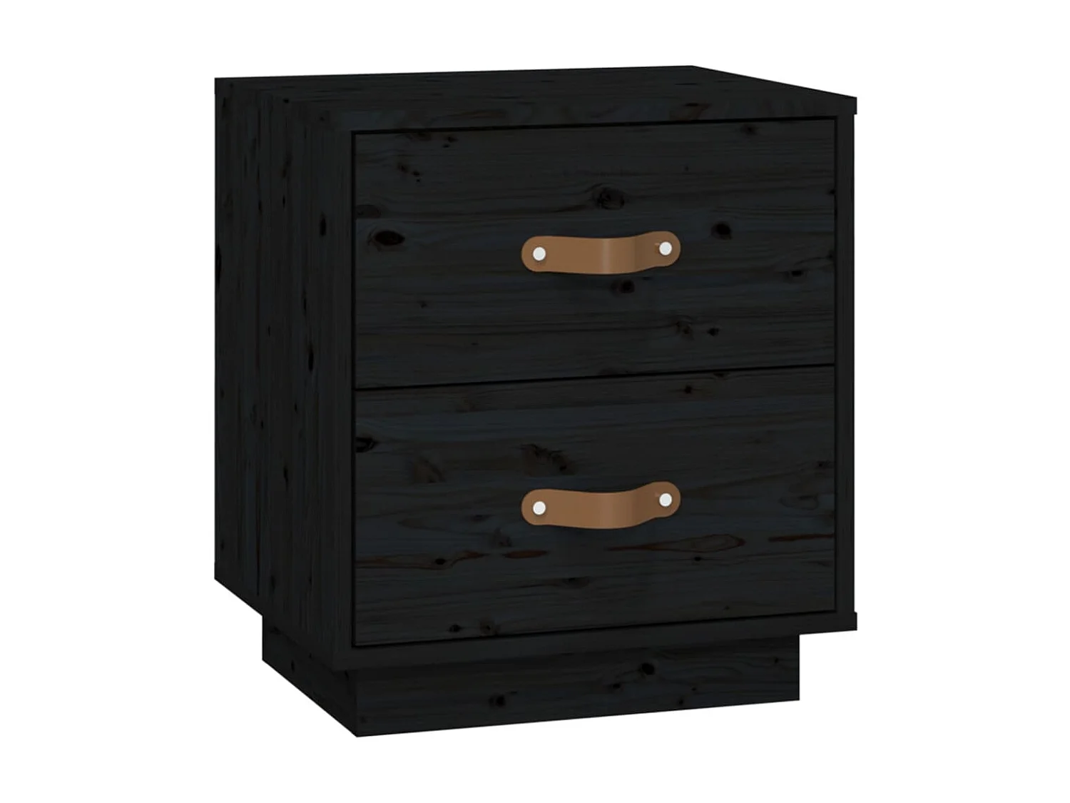 Table de chevet Noir 40x34x45 cm Bois de pin massif KEFWE14619