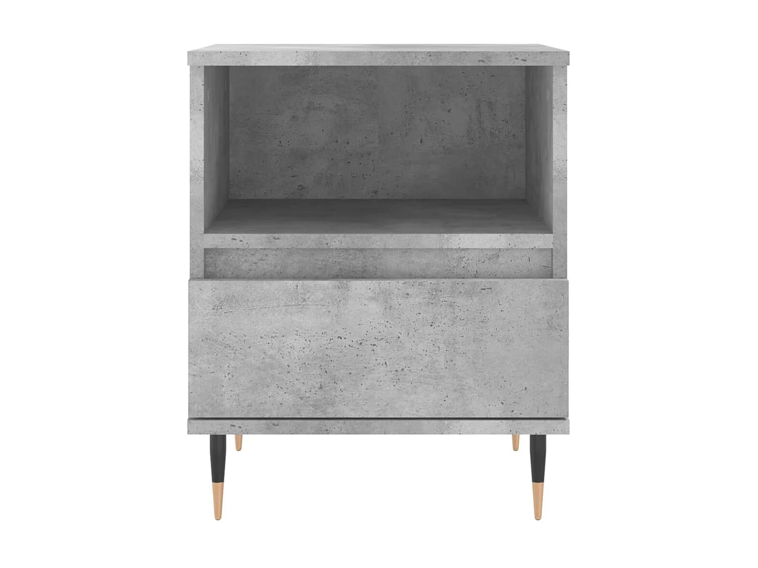 Table de chevet gris béton 40x35x50 cm bois d'ingénierie QPD39624