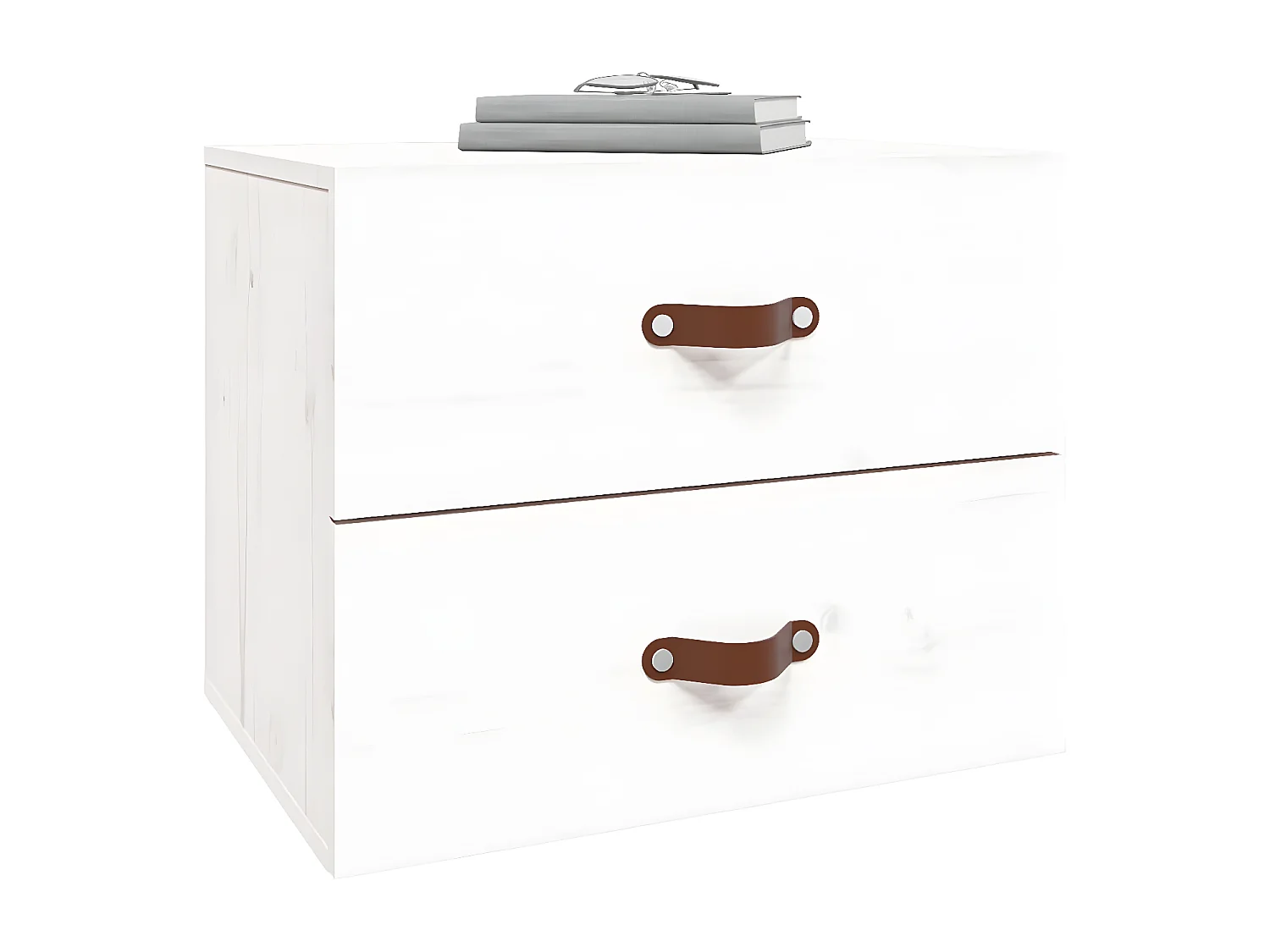 Mesa de cabeceira de parede 50x36x40 cm branco PT60851