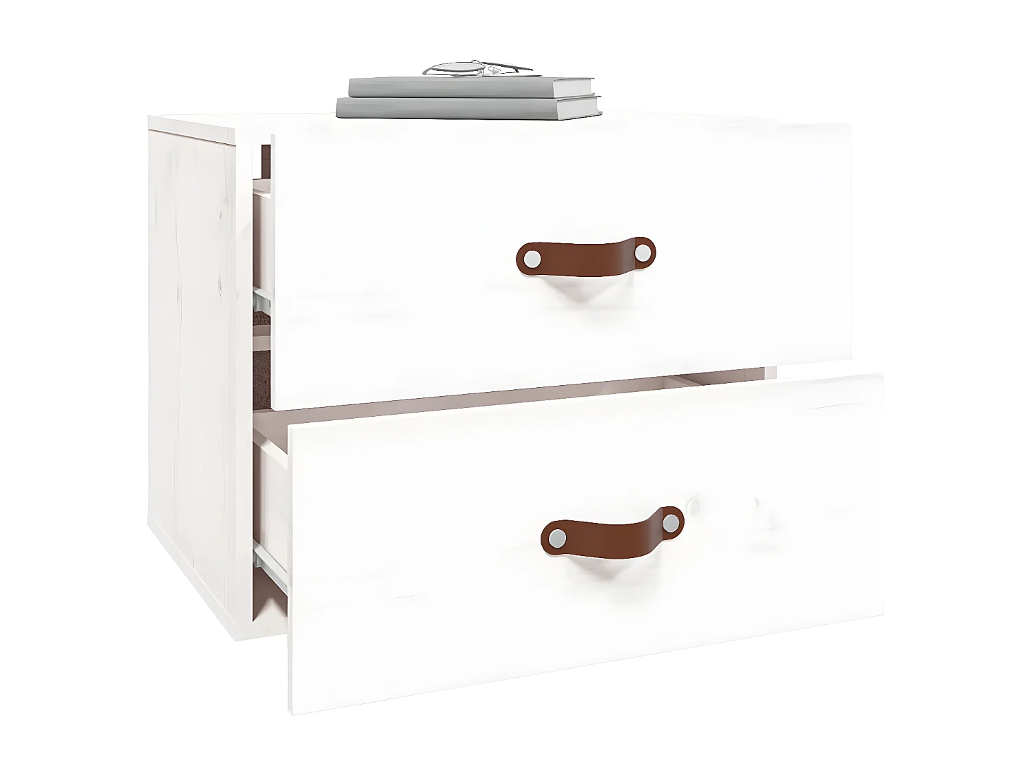 Mesa de cabeceira de parede 50x36x40 cm branco PT60851