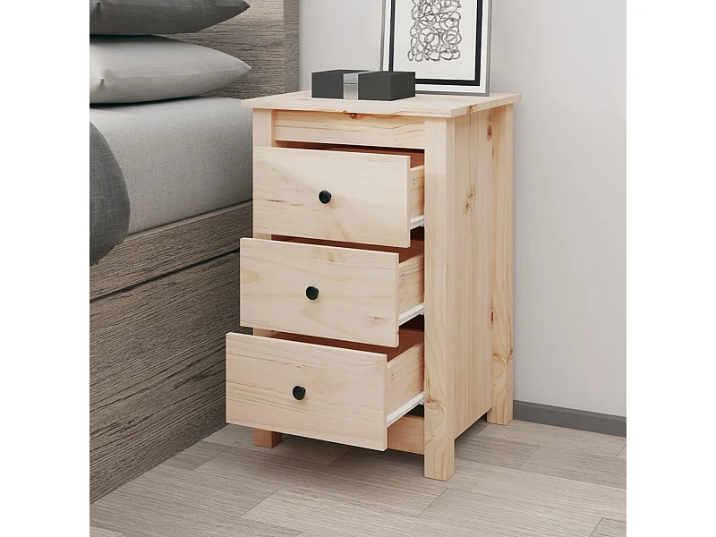 Nachtkastje 40x35x61,5 cm massief grenenhout NL72172