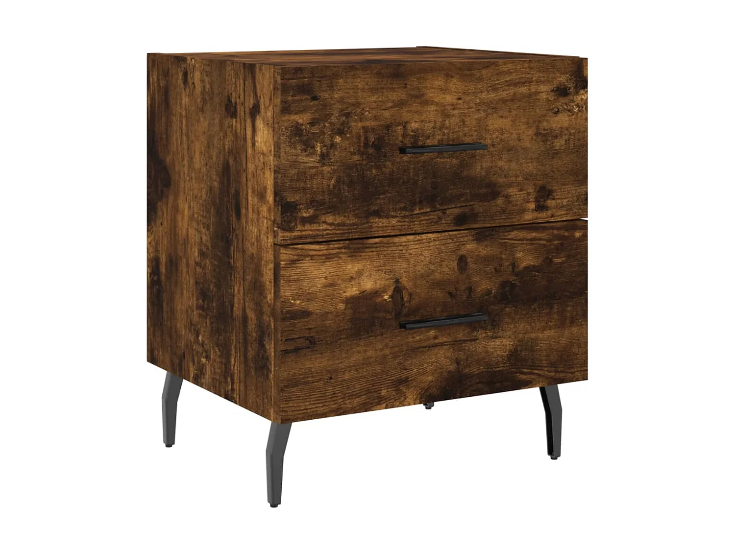 Table de chevet chêne fumé 40x35x47,5 cm bois d'ingénierie QPD27875