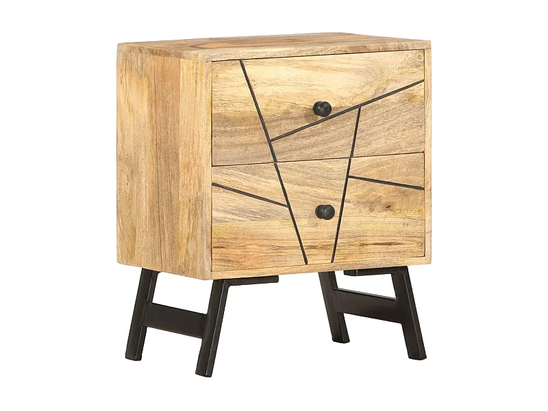 Mesa de cabeceira 40x30x50 cm madeira de mangueira maciça PT30180