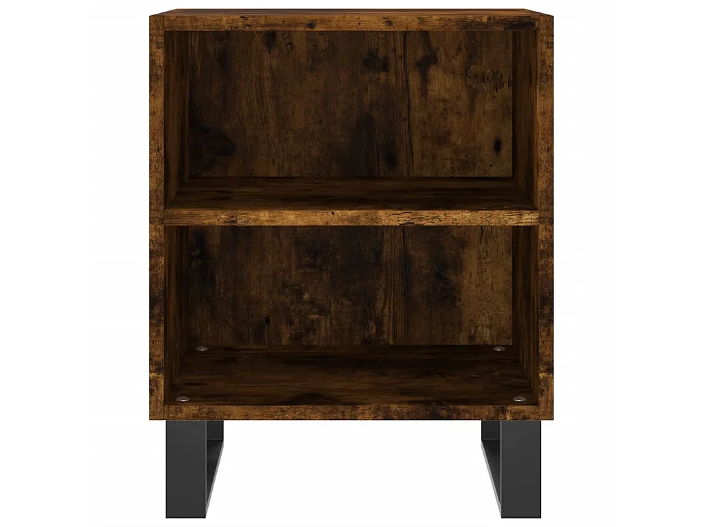 Mesita de noche madera de ingeniería roble ahumado 40x30x50 cm ES33591