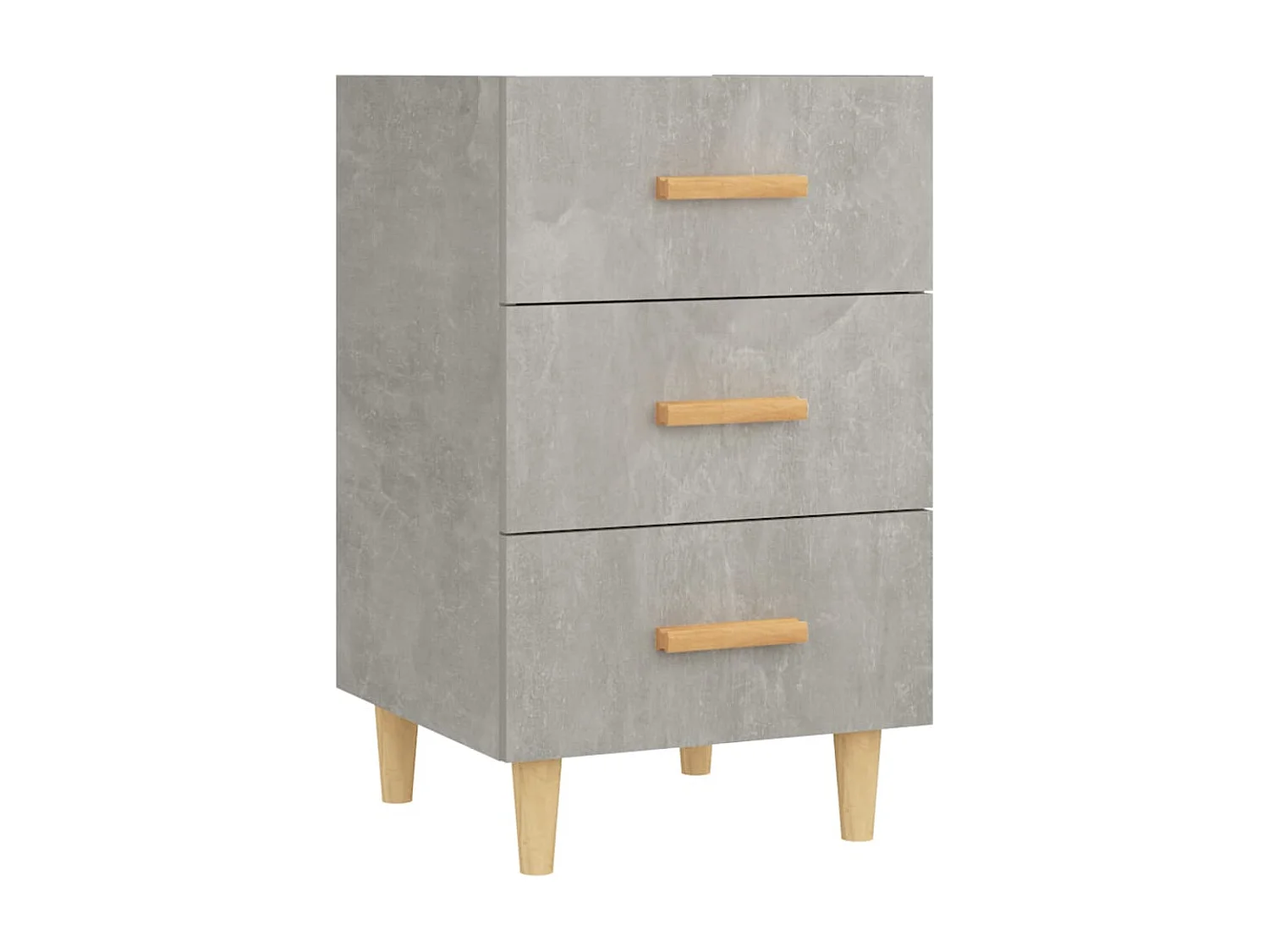 Mesa de cabeceira 40x40x66 cm derivados madeira cinza cimento PT46677